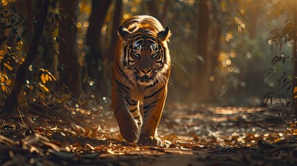 Forest Tiger. Generative AI - obrazy, fototapety, plakaty