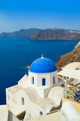 Fototapeta na wymiar santorini island oia city greece summer tourist resort