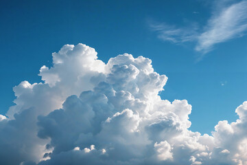 Naklejka na ściany i meble set of clouds in blue sky 