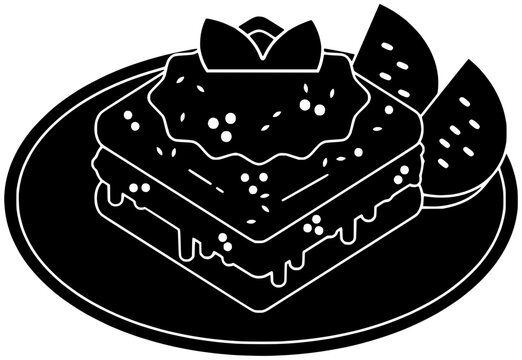 recommend clip art: recipe illustration cooking silhouette French logo food icon omelet outline Lamb Chops Lyonnaise Salad Cassoulet Potatoes Dauphinoise Poached Egg shape Arancini Italian Calzone for vector graphic