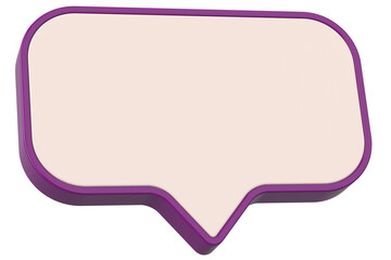 Speech bubble. Chat bubble. 3D illustration.