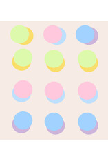 beautiful abstract illustration of a pattern of geometric objects in light and bright colors