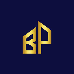 Obraz premium bp latter real estate logo design