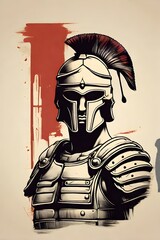 Centurion illustration. Generative AI