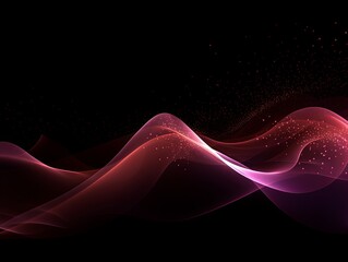 Magenta wave on a black background, in the style of futuristic spacescapes