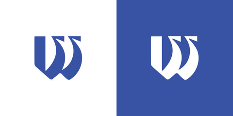 Letter W logo template. Modern elegant logotype - obrazy, fototapety, plakaty