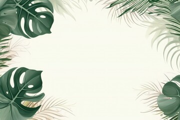 Fototapeta na wymiar Green leaf background for invitations