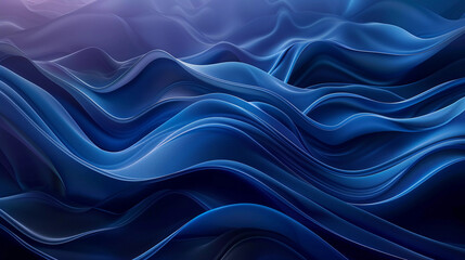 abstract background of smooth lines of spline blue waves. abstract mural background with blue horizontal waves