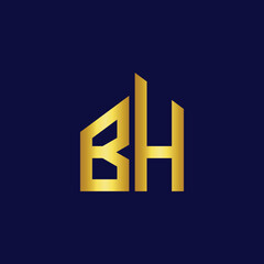 bh latter real estate logo design