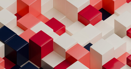 geometric shapes abstract background with cubes