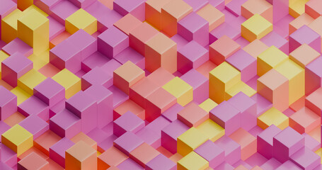 geometric shapes abstract background with cubes