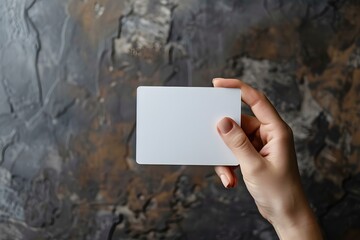 Mockup of a blank white card with rounded corners for business branding. Concept Printable Template, Brand Identity, Professional Design, Blank Mockup, Business Card Display