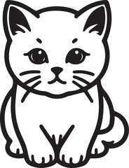 kitten black and white design,  Kitten design