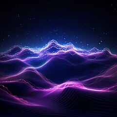 Navy Blue and purple waves background, in the style of technological art