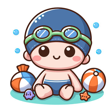 cute swimmer  
