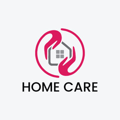 home care logo design vector