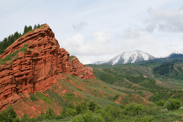 Dragon Head rock formation at Jeti-Ögüz village, Kyrgyzstan