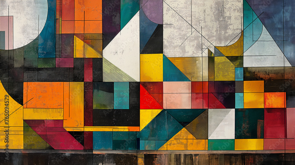 Poster background with squares