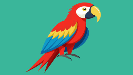 Vibrant Scarlet Macaw Vector Illustration Capturing Nature's Beauty 