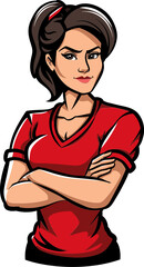 Inspirational Icon Female Character Vector