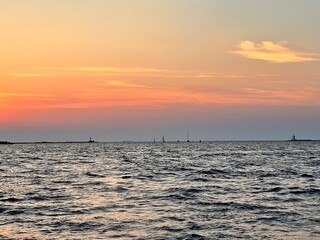 sunset on the Baltic sea