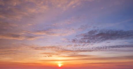 Fototapeta na wymiar Beautiful dramatic scenic sunset sky background