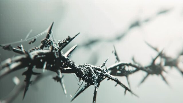 Dangerous Spiked Wire Barrier. Generative ai