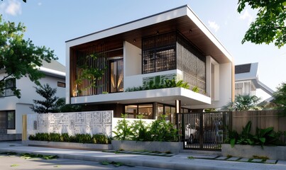 Modern vietnamese architecture style house
