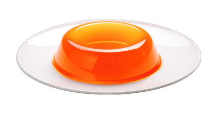 Create A High quality Fresh Shiny Orange jelly. Jelly candies orange in a jar on a white background