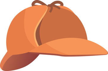 Retro hunting hat. Vintage cap cartoon icon