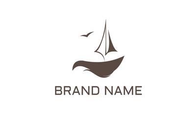 Obraz premium Boat Logo Design Template Vector Graphic Branding Element.