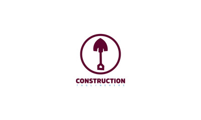 Simple construction building icon logo design template construction company