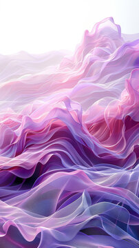 Ethereal Purple Waves Abstract Background
