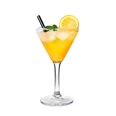 An Isolated Naked and Famous Cocktail Drink, Transparent Background, PNG