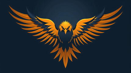 Flying bird vector logotype concept