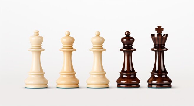 a group of chess pieces