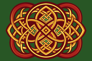 celt ornament symmetical vector illustration  - obrazy, fototapety, plakaty