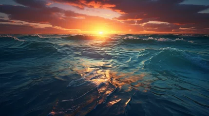 Poster a sunset over the ocean © Gabriel