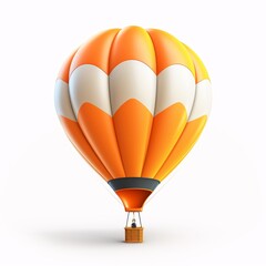 a hot air balloon with people on it