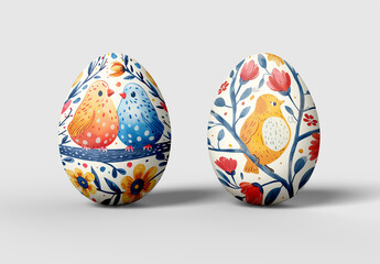 Easter Egg Mockup Generated with AI - obrazy, fototapety, plakaty