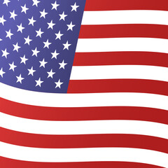 USA flag square background. United States national flag vector. American patriotic backdrop for social media posts
