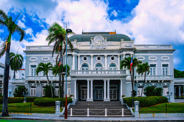 Obraz premium Puerto Rico Old San Juan historic district landmark buildings