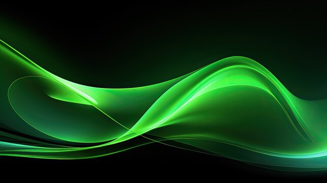 Abstract background consisting of neon green light. Smooth color splash.