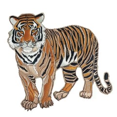 A drawing of a tiger on a white background