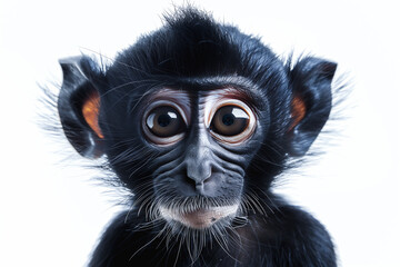 Curious Young Monkey Portrait