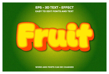 Fruit 3D Text Effect.
