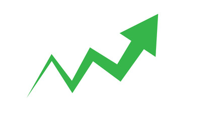 Dynamic Green Up Arrow Vector Graphics for Finance, Business Graphs, and Success