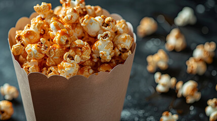 popcorn in the cinema - obrazy, fototapety, plakaty