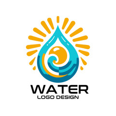 Water Vector Logo Design