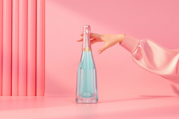 Elegance in Pink: A Chic Champagne Celebration